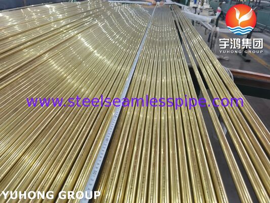 Vàng hợp kim ống liền mạch ASTM B111 C44300 C70600 C71500 C68700 C71640 Máy làm mát không khí Máy tản nhiệt Máy ngưng tụ Ứng dụng