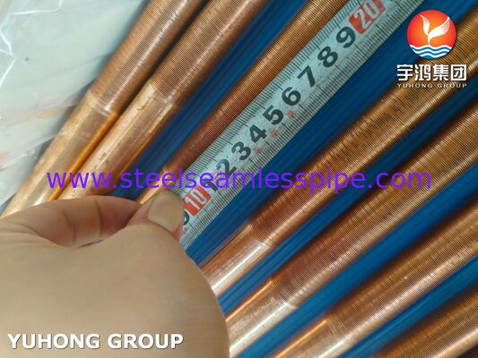 ASTM B111 C12200 Vàng ống liền mạch Phosphorus-Deoxidized cho máy trao đổi nhiệt Condenser