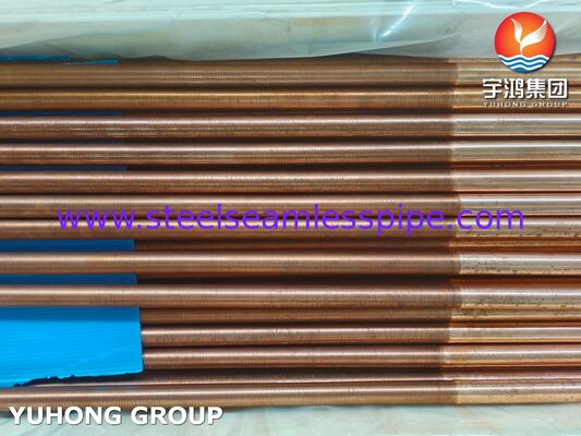 ASTM B111 C12200 Vàng ống liền mạch Phosphorus-Deoxidized cho máy trao đổi nhiệt Condenser