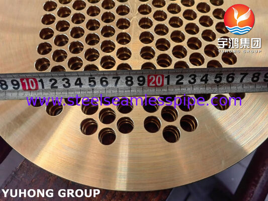 ASME SB171 C46400 Bảng ống cho máy trao đổi nhiệt, máy làm mát không khí và bình áp suất