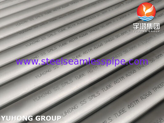 ASTM A268 TP430, UNS S43000 Bụi không thô không may cho ống trao đổi nhiệt