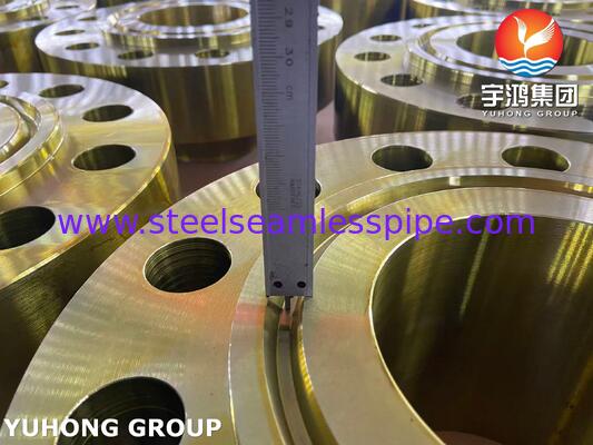 Mặt bích bằng thép carbon ASTM A694 Lớp F42 Mặt bích cổ hàn rèn Mặt bích WNRTJ