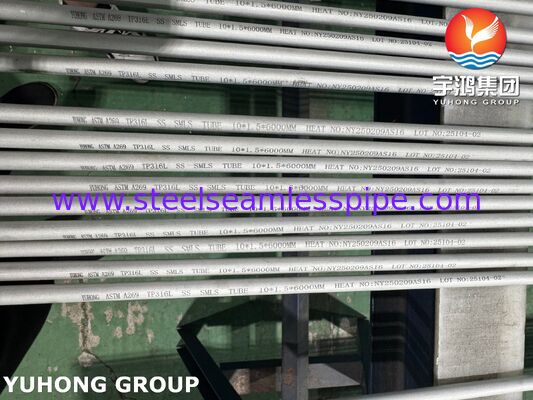 Ống thép không gỉ liền mạch ASTM A269 TP316L dành cho bộ trao đổi nhiệt, ngâm và ủ