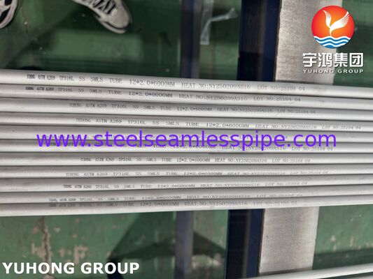 Ống thép không gỉ liền mạch ASTM A269 TP316L dành cho bộ trao đổi nhiệt, ngâm và ủ