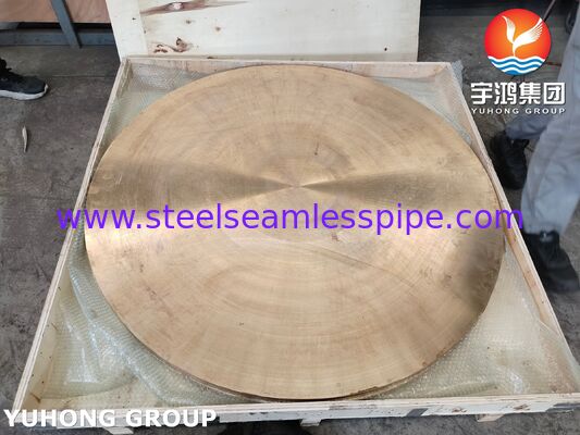 Đĩa Đồng Hợp Kim Rèn Tròn Phôi Tấm Đồng Thau Hải Quân ASME SB171 UNS C46400