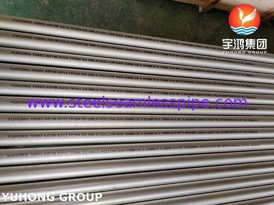 Thanh rỗng thép không gỉ liền mạch ASTM A312 TP304 / UNS S30400 cho ngành hóa chất