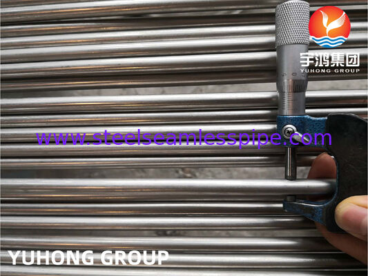 Ống trao đổi nhiệt bằng thép không gỉ Ống hàn thép không gỉ ASTM A249 TP304 TP304L Hiệu suất cao, Tẩy rửa ủ, Đầu trơn