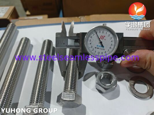 Bu lông lục giác, đai ốc, vòng đệm thép Duplex S32205 2205 theo tiêu chuẩn ISO4017