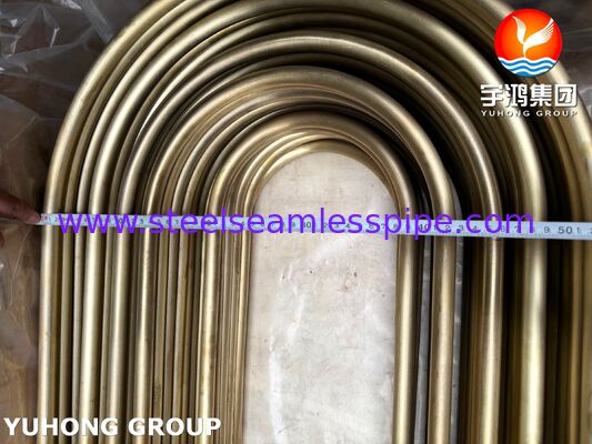 ASTM B111 C44300 Admiralty Brass Precision U Bend Tube cho máy ngưng tụ và máy trao đổi nhiệt