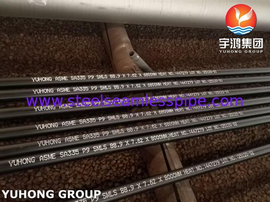 ASME SA335 P9 ống thép hợp kim ferritic liền mạch cho dịch vụ nhiệt độ cao với điều trị bình thường và làm nóng