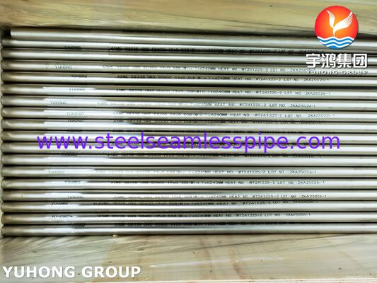 ASTM B338 lớp 2 ống không may Titanium UNS R50400 cho máy trao đổi nhiệt có bề mặt sưởi sáng