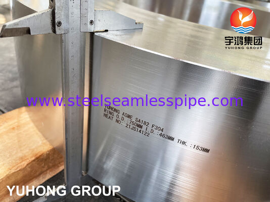 Vòng đệm bằng thép không gỉ ASTM A182 F304 tùy chỉnh theo bản vẽ cho các cụm thiết bị công nghiệp