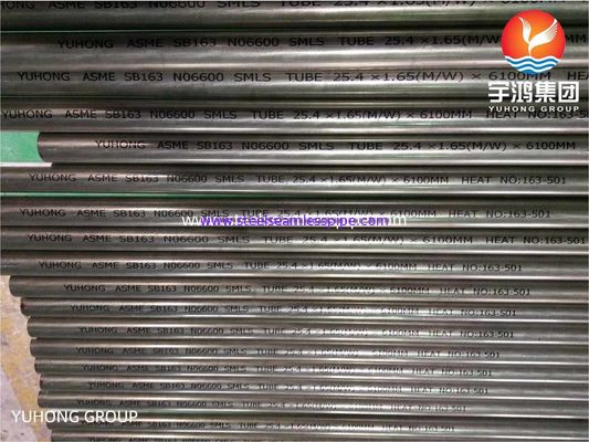 Bụi hợp kim Nicke Inconel 600 Bụi không may cho máy trao đổi nhiệt SB163 UNS N06600