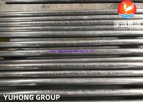 ASME SB163 UNS N04400 / Monel 400 Nickel hợp kim ống trao đổi nhiệt liền mạch