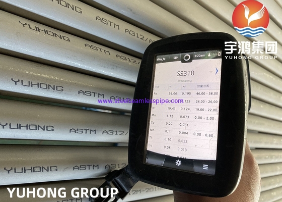 ASTM A312 TP310S (UNS S31008) Bụi thép không gỉ không may, sấy và sưởi
