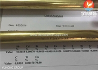 Bụi trao đổi nhiệt ASTM B111 UNS C44300, UNS C68700 Bụi không may hợp kim đồng