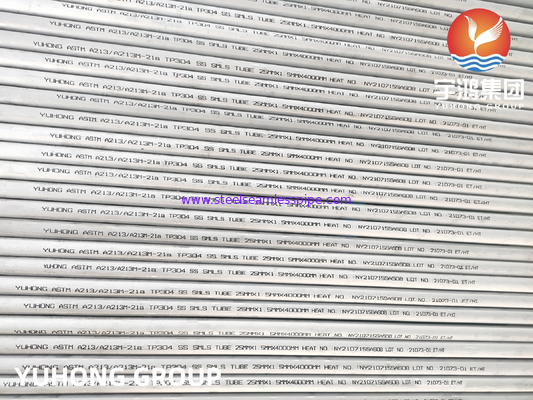 ASTM A213 TP304 /TP304L ống không may thép không gỉ cho máy trao đổi nhiệt