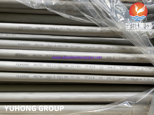 ASTM A213 TP304 /TP304L ống không may thép không gỉ cho máy trao đổi nhiệt