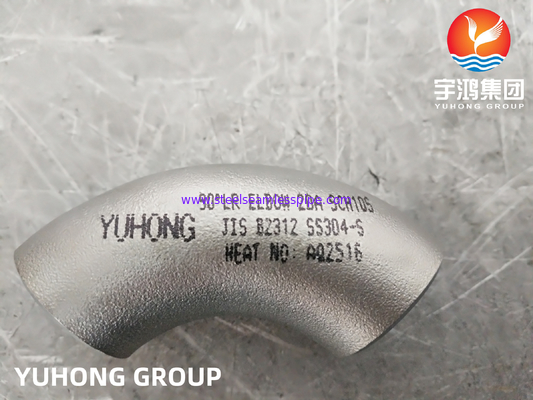 JIS B 2312 Khớp nối ống thép 90° 45° LR/SR Cổ tay SUS304 SUS304L