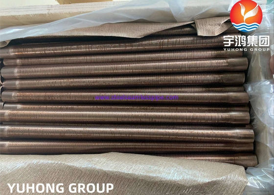 Ống vây thấp đùn ASME SB111 C70600 | Ống trao đổi nhiệt CuNi 90/10