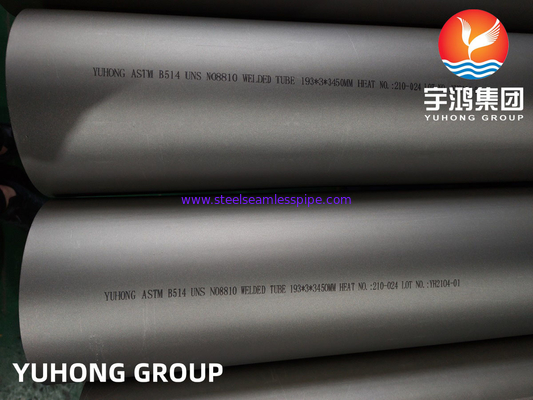 ASTM B514 Incoloy 800 / Incoloy 800H ống hàn UNS N08800 / UNS N08810