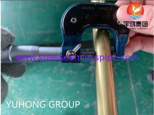 ASTM B111 C68700 ống đồng hợp kim liền mạch cho các ứng dụng máy thay đổi nhiệt