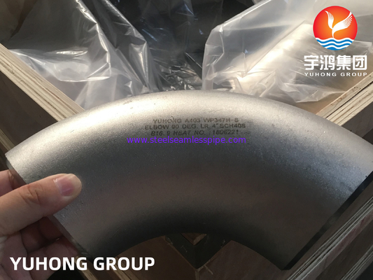 ASTM A403 WP347H 90 độ khuỷu tay thép không gỉ Buttweld Fitting ASME B16.9
