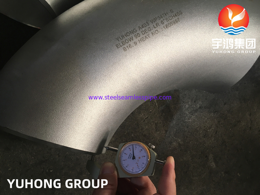 ASTM A403 WP347H 90 độ khuỷu tay thép không gỉ Buttweld Fitting ASME B16.9