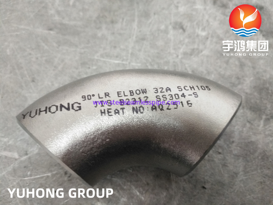 JIS B2312 SUS 304 khuỷu tay Thép không gỉ tiêu chuẩn Nhật Bản