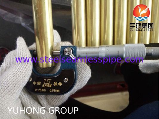 Ống đồng hợp kim ASTM B111 C44300 không mối nối dùng cho bộ ngưng tụ và bộ trao đổi nhiệt với khả năng chống ăn mòn