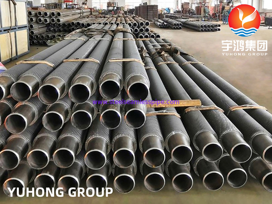 A335 P11 Sắt hợp kim thép đệm ống có vây hàn đầu đinh cho máy sưởi đốt