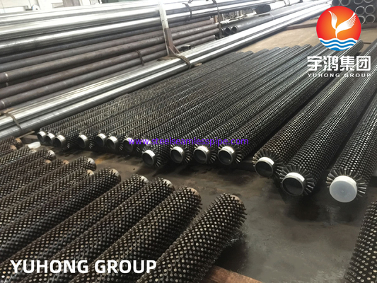 A335 P11 Sắt hợp kim thép đệm ống có vây hàn đầu đinh cho máy sưởi đốt