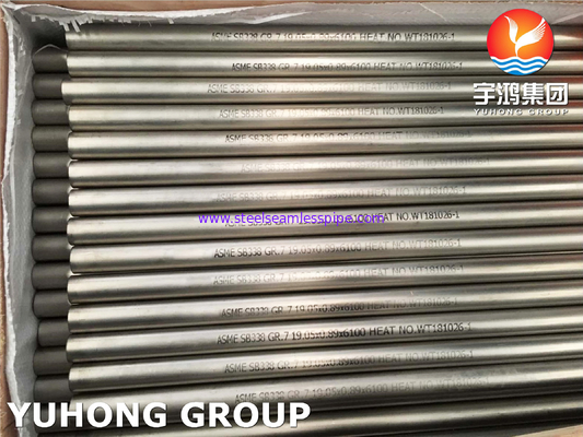 Ống hợp kim titan ASME SB338 / ASTM A338 GR.7 Ống liền mạch