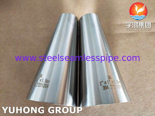 Đầu giảm đồng tâm SS304 3A đánh bóng gương cho đường ống quy trình sạch