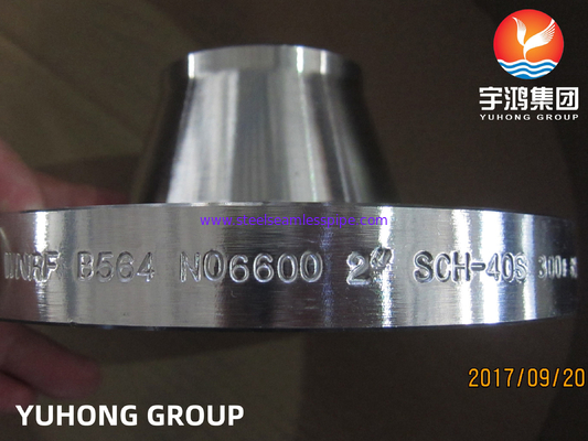 Mặt bích cổ hàn bằng thép hợp kim niken ASTM B564 Inconel 600 / UNS N06600