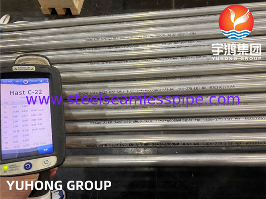 HASTELLOY C22 NICKEL ALLOY BIPE Không liền mạch ASTM B163 DIN2.4605 B161 N06022