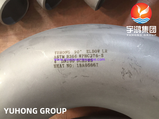 ASTM B366 UNS N10276 / Hastelloy C276 Khuỷu tay bằng thép Hastelloy Lắp mông