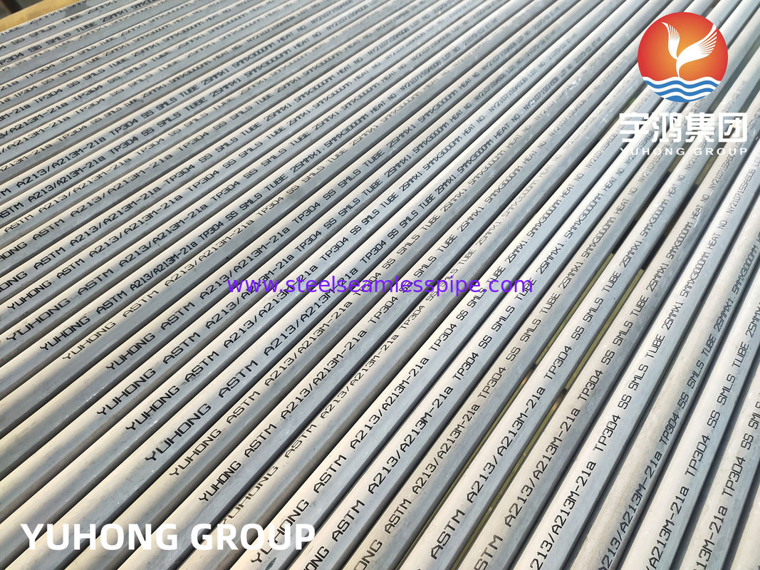 ASTM A213 TP304 Bụi không may thép không may trộn và lò sưởi cho máy trao đổi nhiệt và nồi hơi