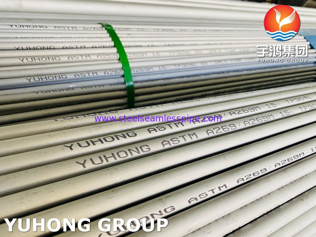 Ống liền mạch thép không gỉ ASTM A269 TP304L được ủ tẩy cho bộ trao đổi nhiệt có kiểm tra PMI