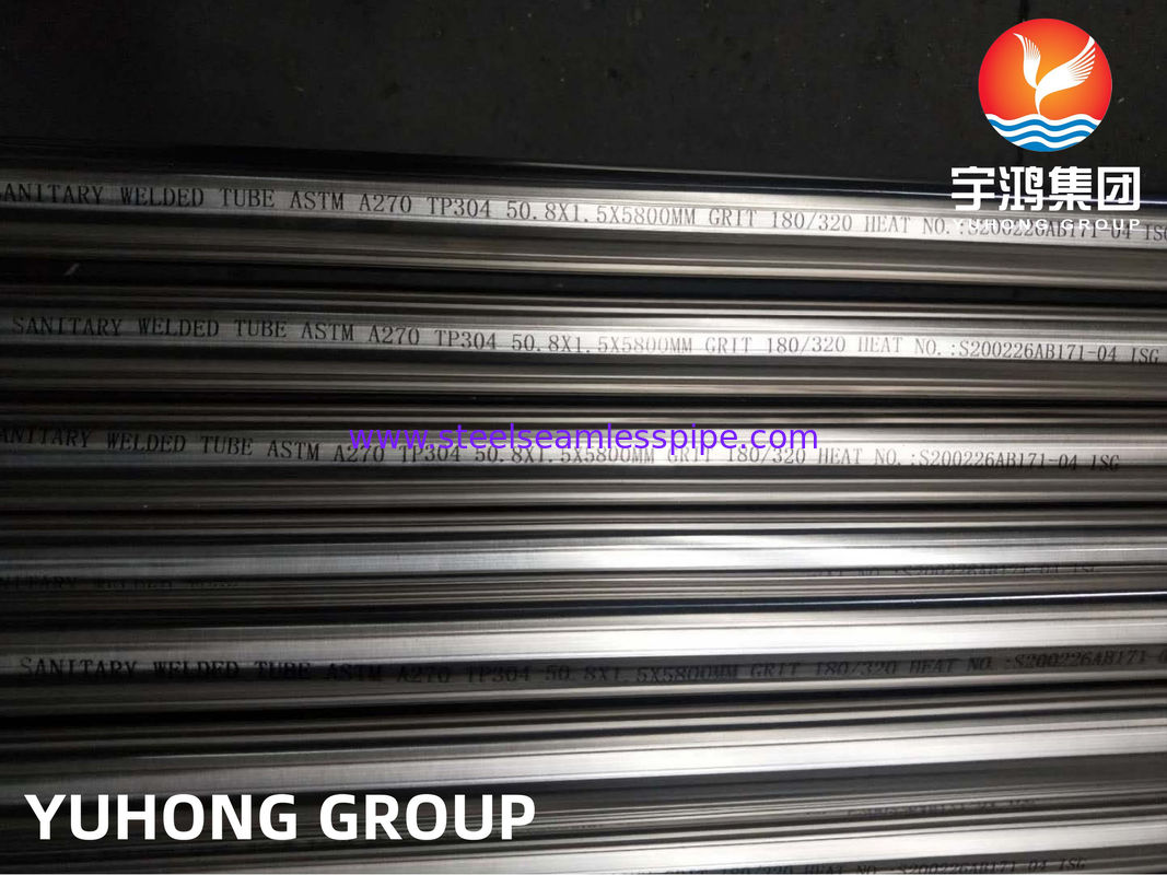 Ống thép không gỉ liền mạch ASTM A270 TP304 dùng cho vệ sinh với bề mặt đánh bóng và chống ăn mòn