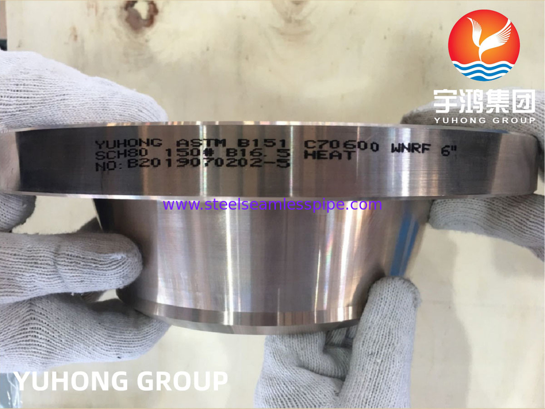 ASTM B151 C70600 2.0872 Đồng hợp kim Cu-Ni rèn ván dây chuyền hàn RF B16.5
