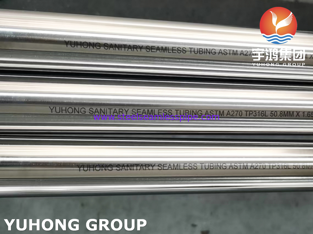 Ống liền mạch vệ sinh được đánh bóng bằng thép không gỉ ASTM A270 TP316L