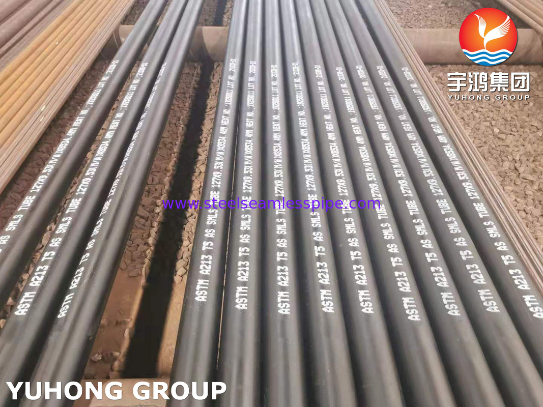 Bơm nồi hơi ASTM A213 lớp T5 Sắt hợp kim ống liền mạch màu đen sơn cho nồi hơi