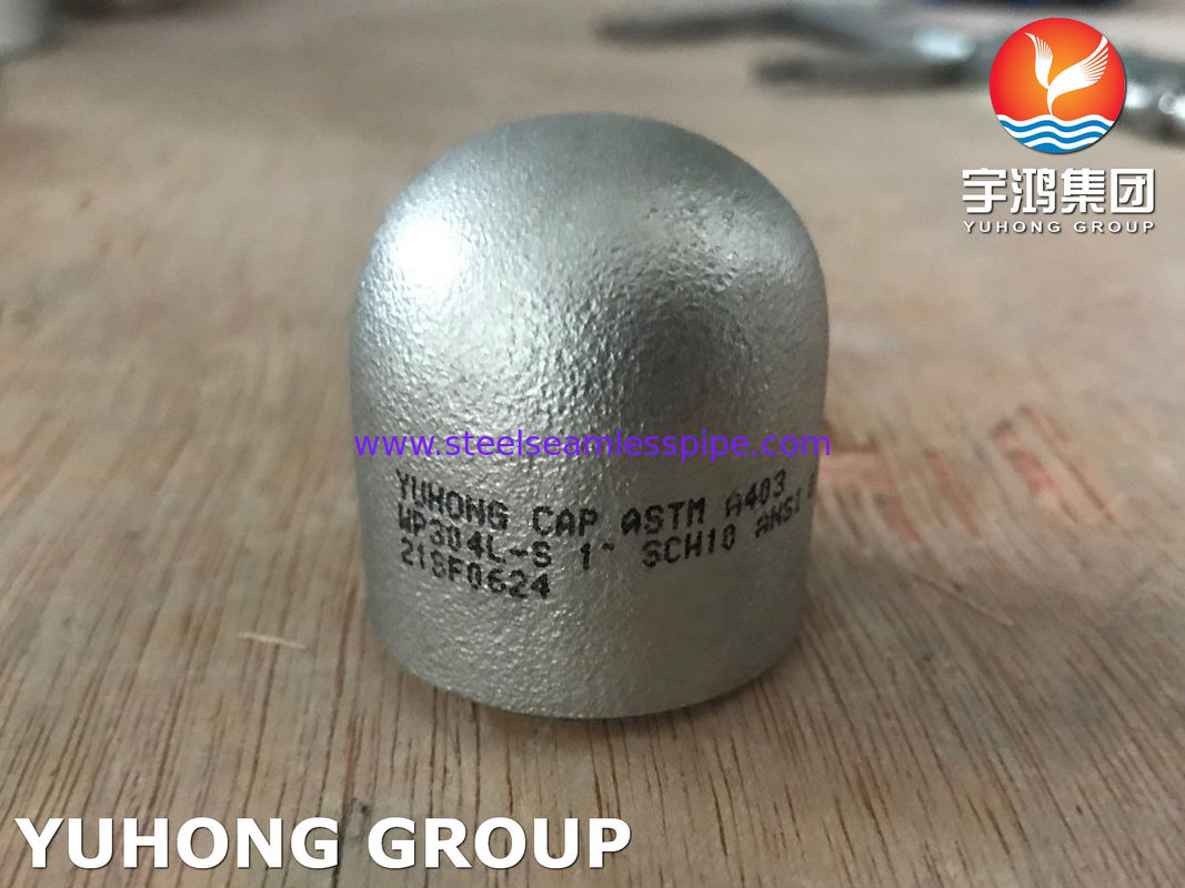 A403 WP304L-S Cap, B16.9 Thép không gỉ carbon thấp Butt Weld Fitting For Hydraulic Engineering