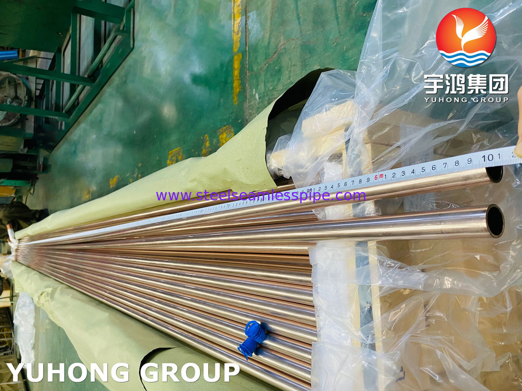 ASME B111 C11200 C70600 C44300 C12200 ống đồng hợp kim cho hệ thống sưởi ấm máy lạnh không khí