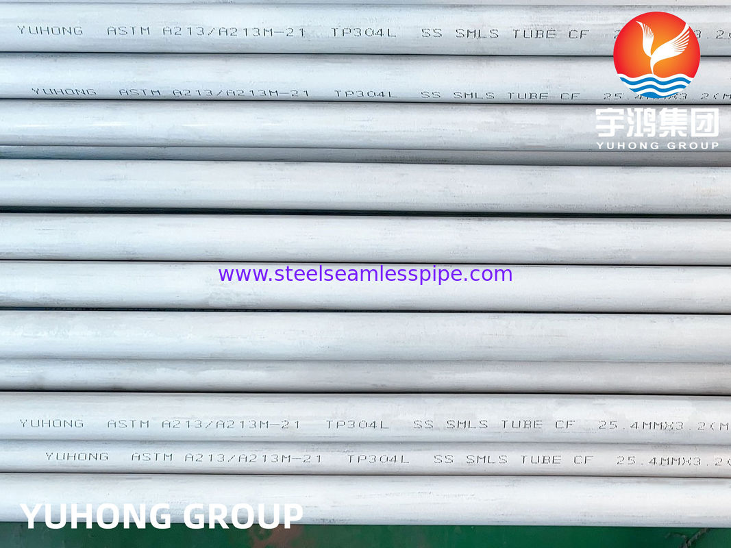 ASTM A213 TP304L Ống thép không gỉ liền mạch cho hóa chất trao đổi nhiệt