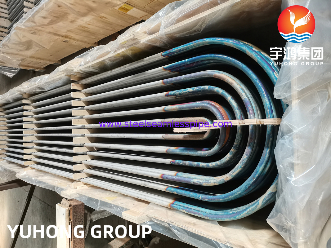 Thép kép ASME A789 / A790 S32205 &amp; S31803 U uốn ống, Ngâm và ủ, 6M / PC, Đầu trơn cho bộ trao đổi nhiệt
