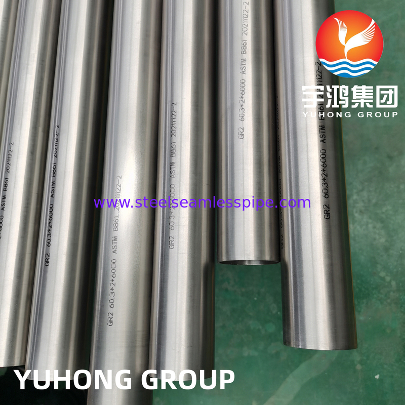 ASTM B861 GR.2 Thép hợp kim titan Dàn ống trao đổi nhiệt Thiết bị điện ngưng tụ