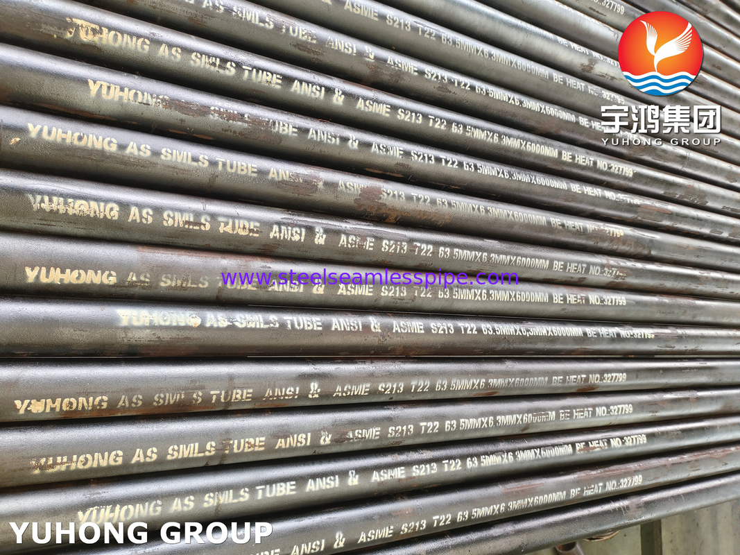 ASME SA213 T22 / 12Cr2Mo ống không may thép hợp kim, được sử dụng cho nồi hơi và siêu sưởi trong nhà máy điện