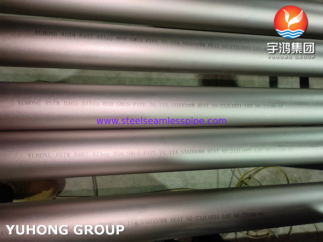 Ống Incoloy 800 liền mạch ASTM B407 OD 10-300mm Ủ dung dịch cho quá trình cracking Ethylene